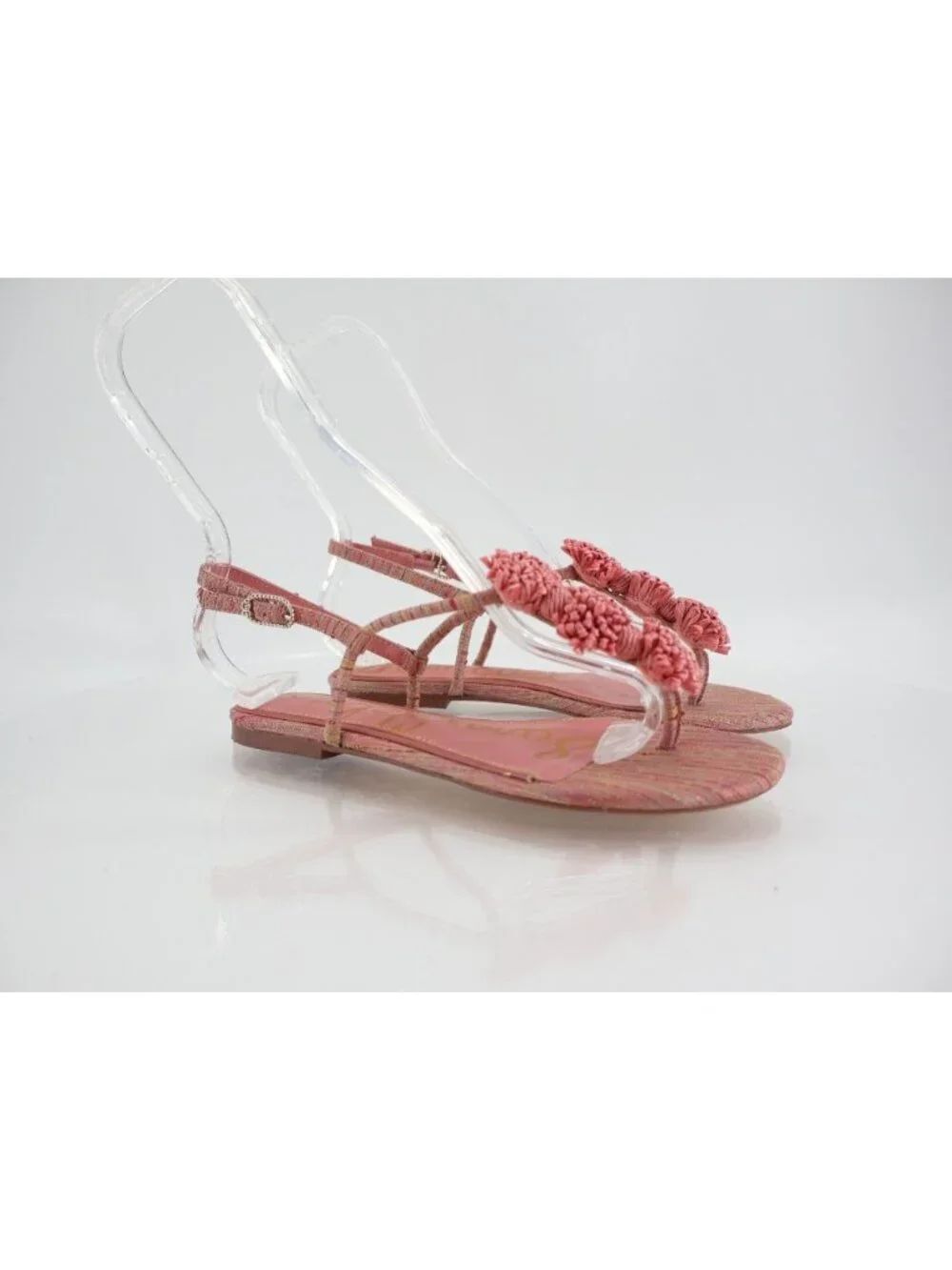 Sam Edelman Eliza Sandals Womens SIze 5 Pink Fabric Thong Slingback